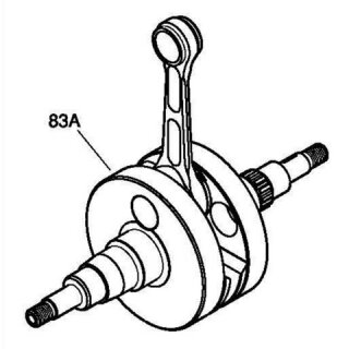 IAME Kurbelwelle X30 komplett mit Rollenlagern SKF No.83A
