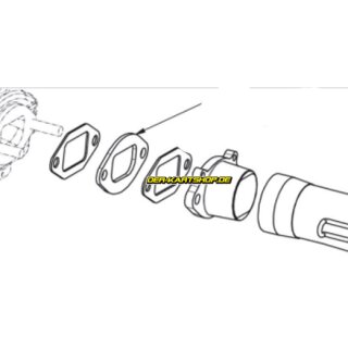 IAME Distanzblech 3 mm Auspuffflansch Auspuffanlage X30 No.135