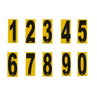 Startnummern OTK schwarz gelb 5